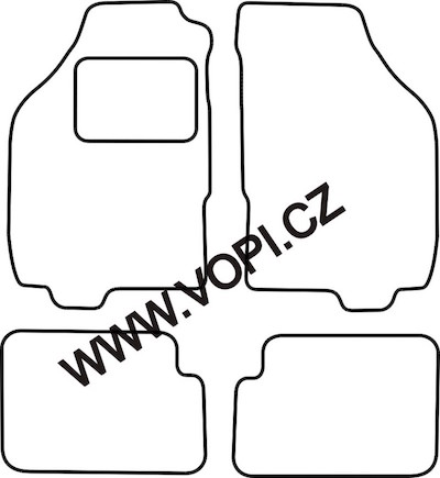 Textil-Autoteppiche Lancia Ypsilon 10/2003 - 2007 Autofit (2513)